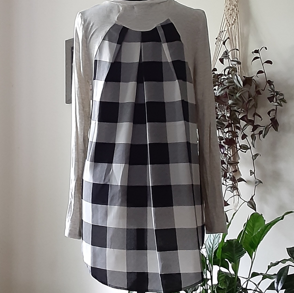 12PM by Mon AMI | Buffalo Check Pocket Top  | Sm